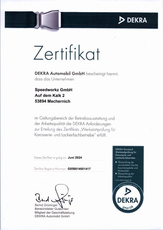 Werkstatt Zertifikat